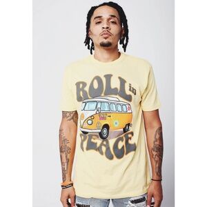Yellow Retro Graphic Short Sleeve Tee
